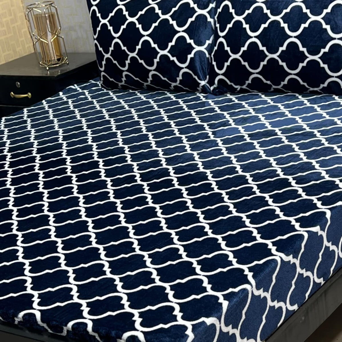 Fleece Bedsheet King Size-3Pcs-Design-626