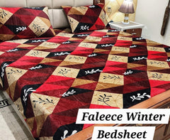 Fleece Bedsheet King Size-3Pcs-Design-616