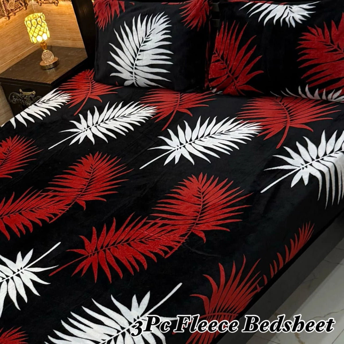 Fleece Bedsheet King Size-3Pcs-Design-617