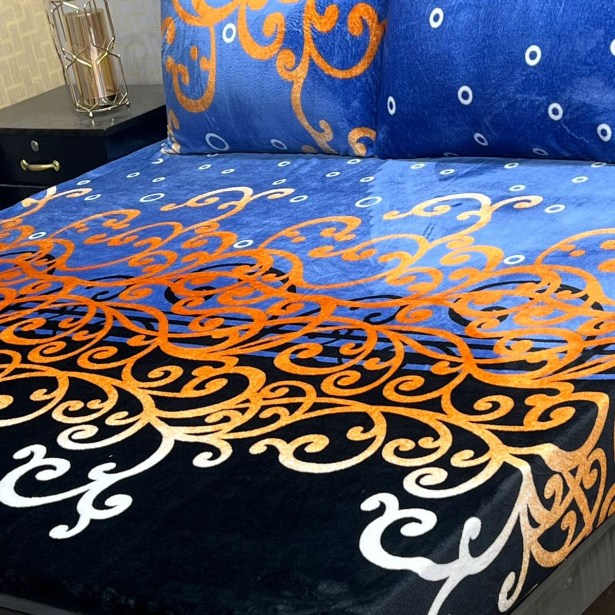 Fleece Bedsheet King Size-3Pcs-Design-617