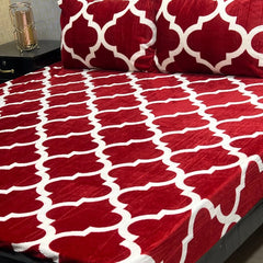Fleece Bedsheet King Size-3Pcs-Design-618
