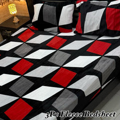 Fleece Bedsheet King Size-3Pcs-Design-620
