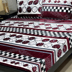 Fleece Bedsheet King Size-3Pcs-Design-621