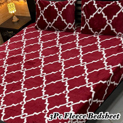Fleece Bedsheet King Size-3Pcs-Design-621