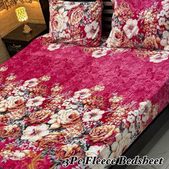 Fleece Bedsheet King Size-3Pcs-Design-621