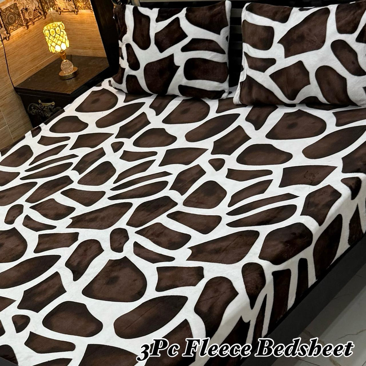 Fleece Bedsheet King Size-3Pcs-Design-623
