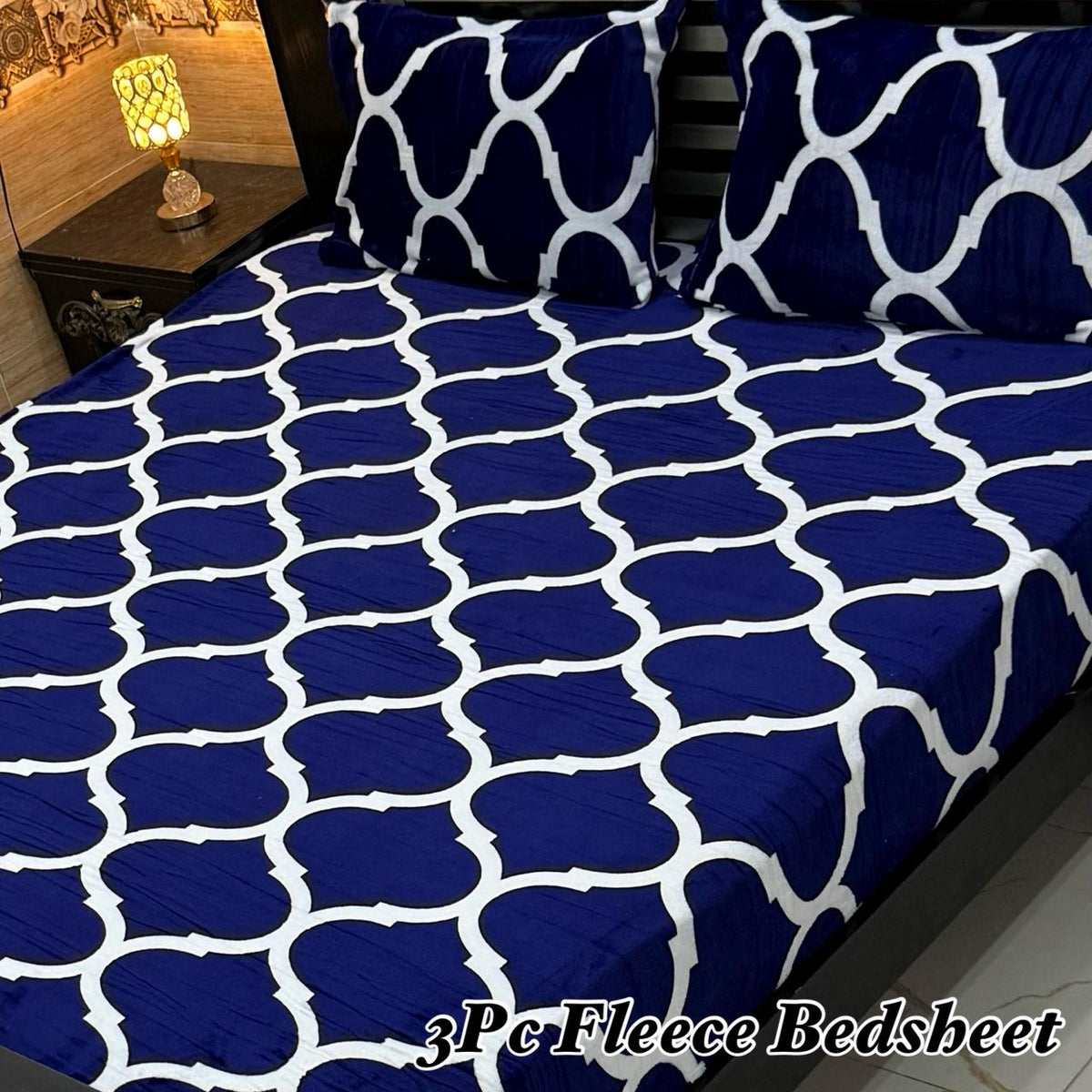 Fleece Bedsheet King Size-3Pcs-Design-626