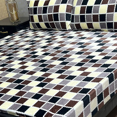 Fleece Bedsheet King Size-3Pcs-Design-626