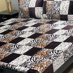Fleece Bedsheet King Size-3Pcs-Design-628