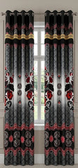 Imported Silk Curtains Blackout ( 2 Curtain Set )