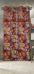 Imported Silk Curtains Blackout ( 2 Curtain Set )