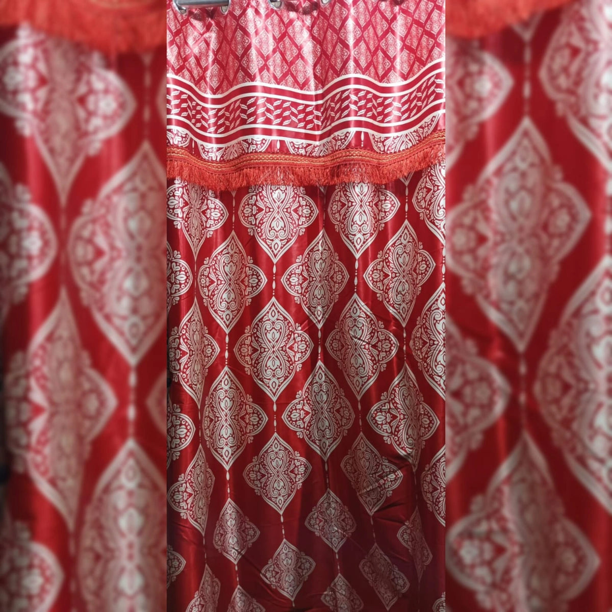 Imported Silk Curtains Blackout ( 2 Curtain Set )