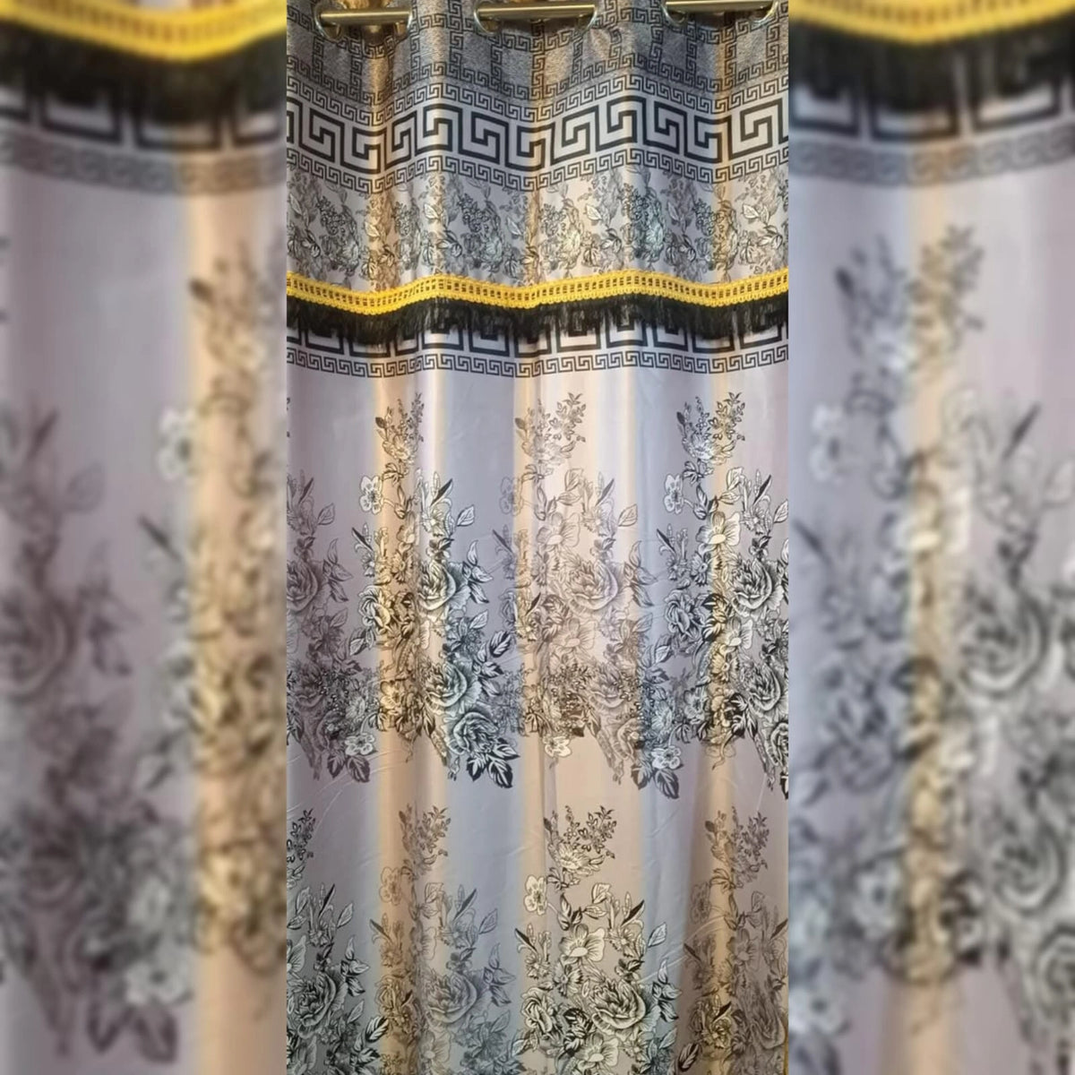 Imported Silk Curtains Blackout ( 2 Curtain Set )