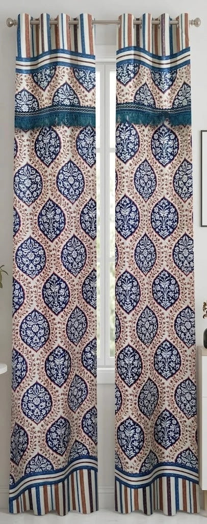 Imported Silk Curtains Blackout ( 2 Curtain Set )