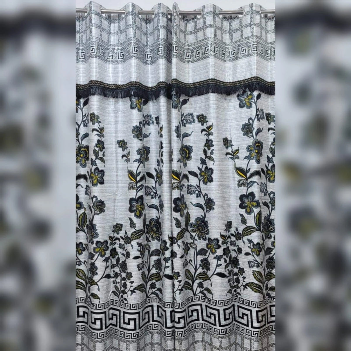 Imported Silk Curtains Blackout ( 2 Curtain Set )