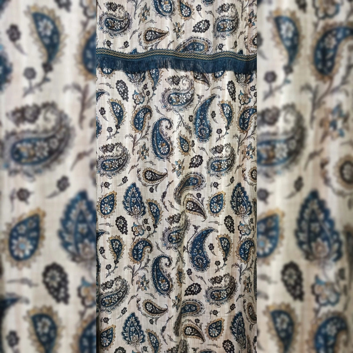 Imported Silk Curtains Blackout ( 2 Curtain Set )
