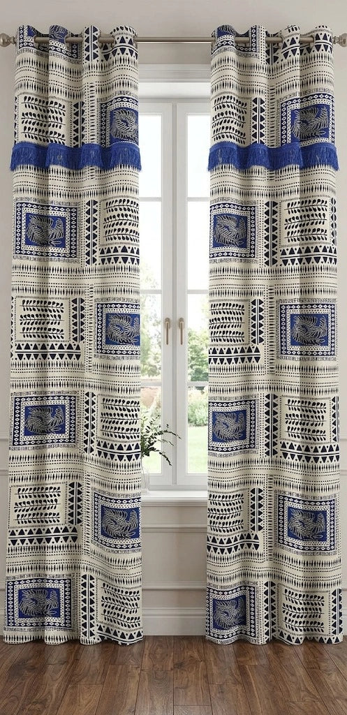 Imported Silk Curtains Blackout ( 2 Curtain Set )