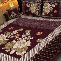 Jacquard Velvet Bed Sheet-4PC Design-512