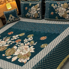 Jacquard Velvet Bed Sheet-4PC Design-513