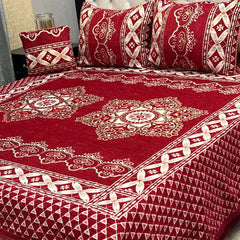 Jacquard Velvet Bed Sheet-4PC Design-514