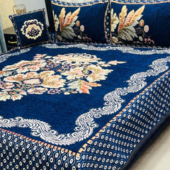 Jacquard Velvet Bed Sheet-4PC Design-517