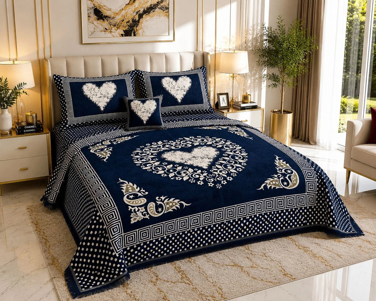 Jacquard Velvet Bed Sheet-4PCS