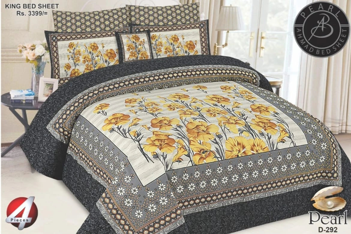 Printed Bedsheet | King Size Cotton Bedding