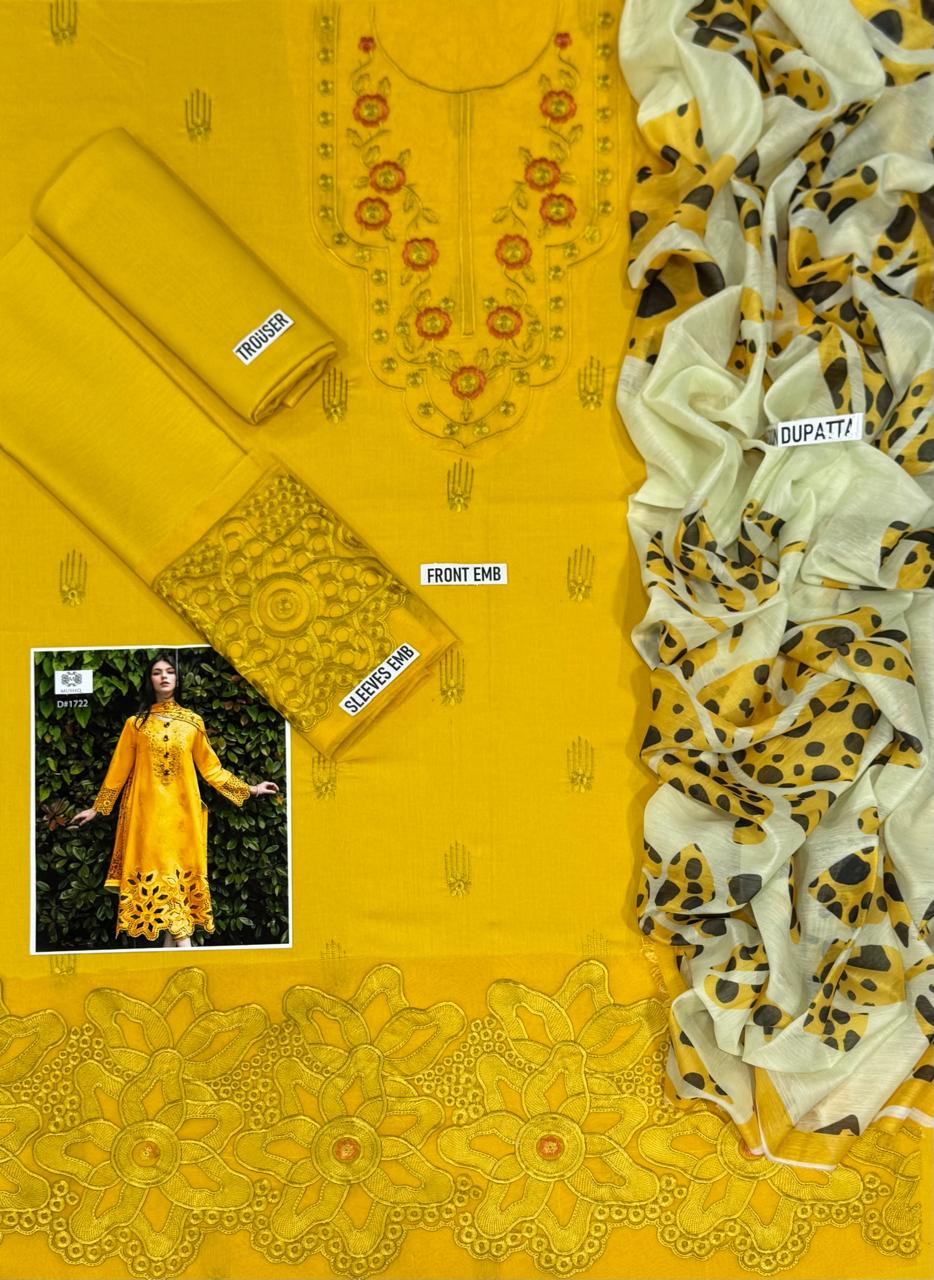 3 PIECE UNSTITCHED LAWN SUIT SUMMER COLLECTION 2025