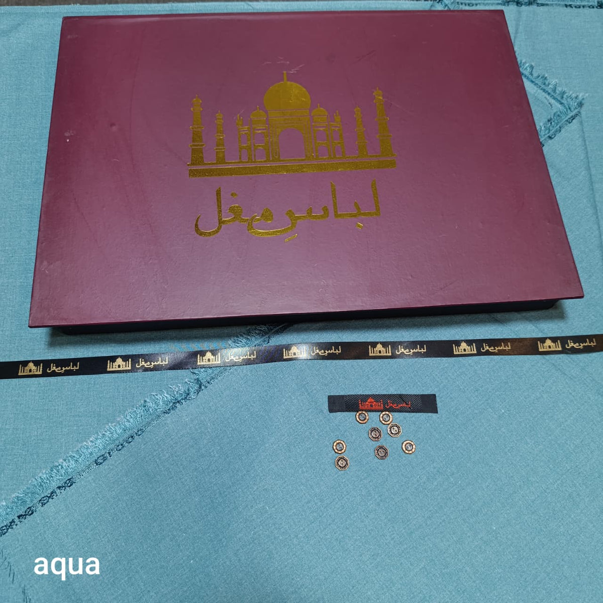 Libas-e-Mughal Winter Wool-Aqua