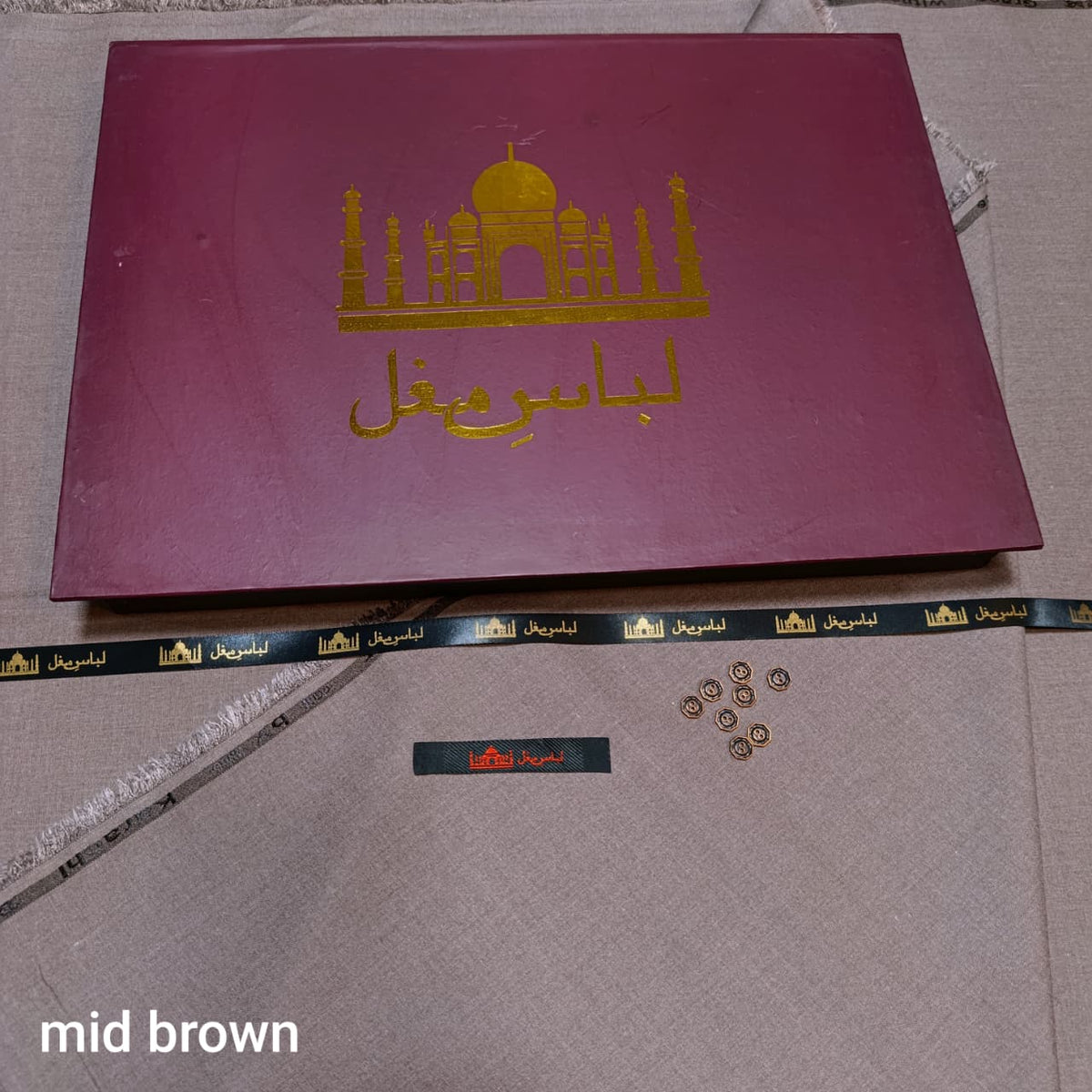 Libas-e-Mughal Winter Wool-Brown