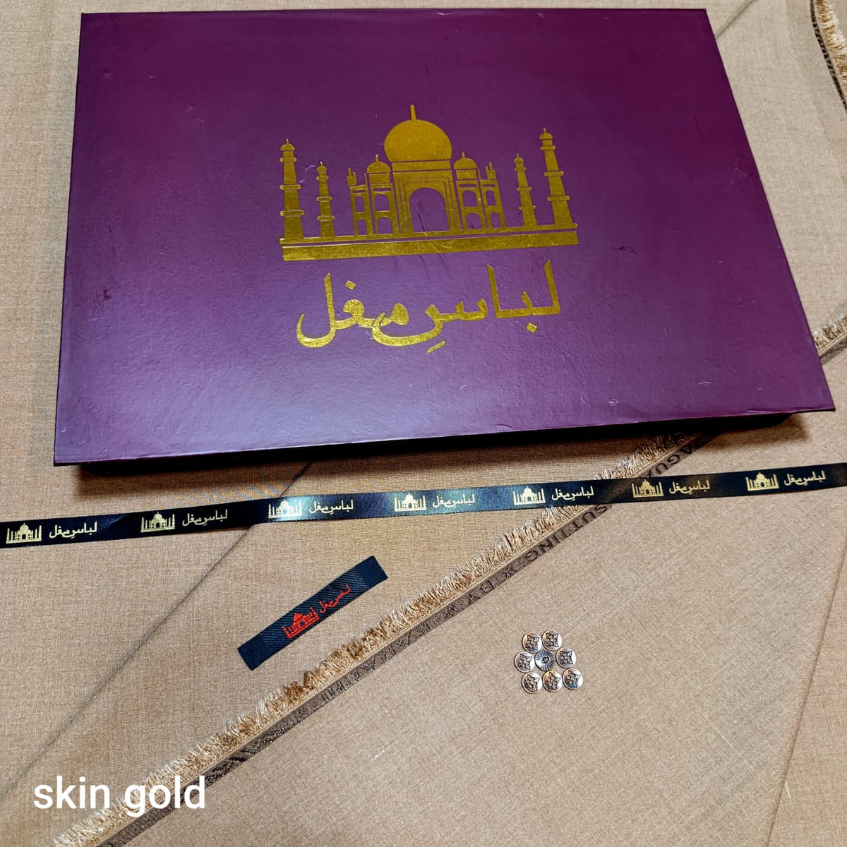 Libas-e-Mughal Winter Wool-Skin Gold