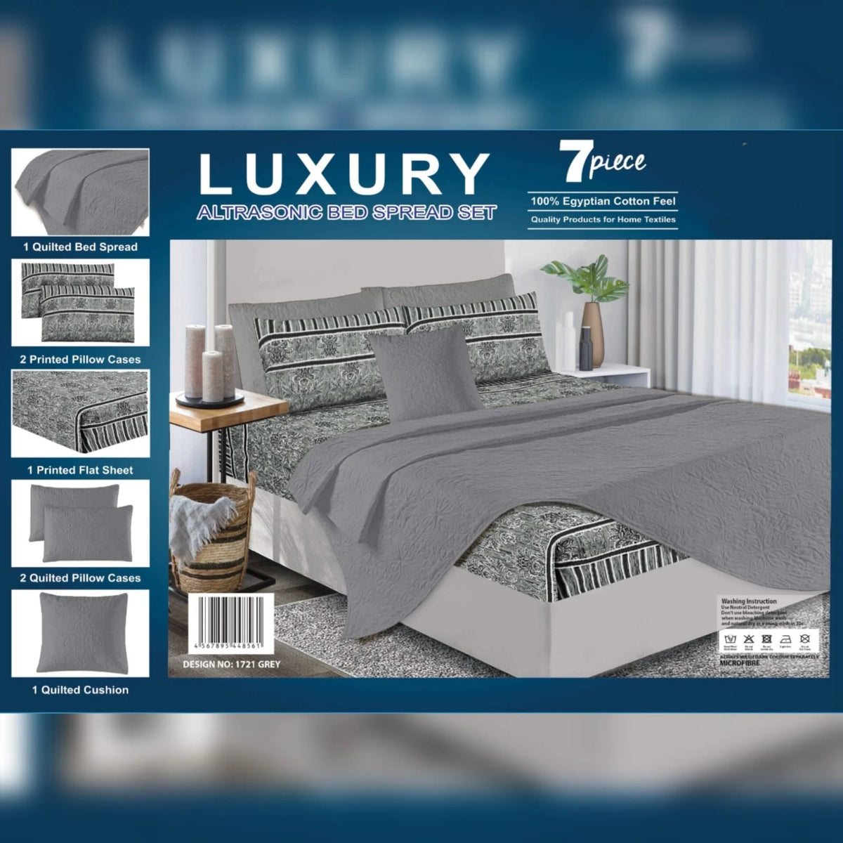 Luxury 7 Piece Bed spread Set Design-1168