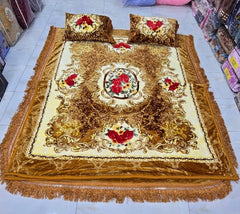 4pcs Embossed Bed Cover Set Double Bed