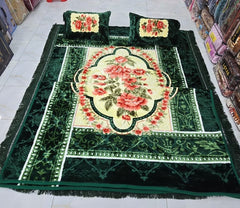 4pcs Embossed Bed Cover Set Double Bed