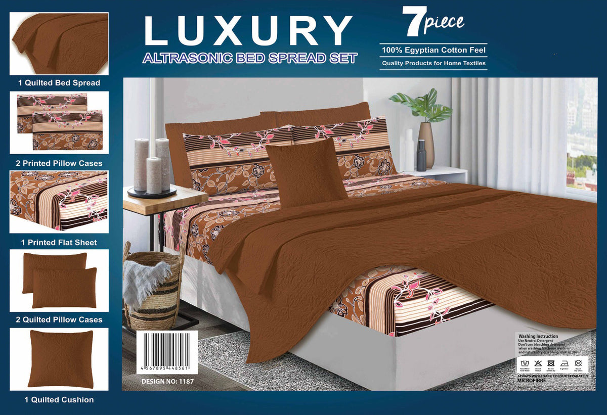 Luxury 7 Piece Bed spread Set Design-1187