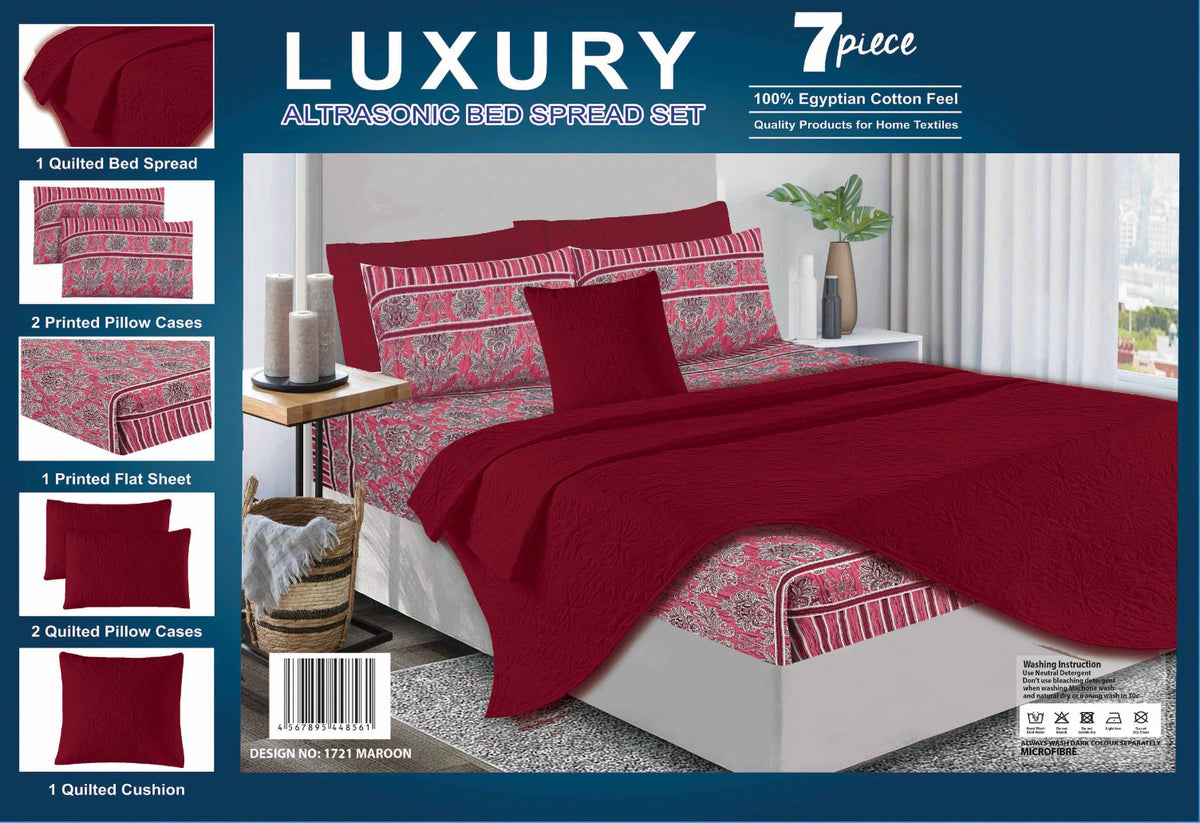 Luxury 7 Piece Bed spread Set Design-1171
