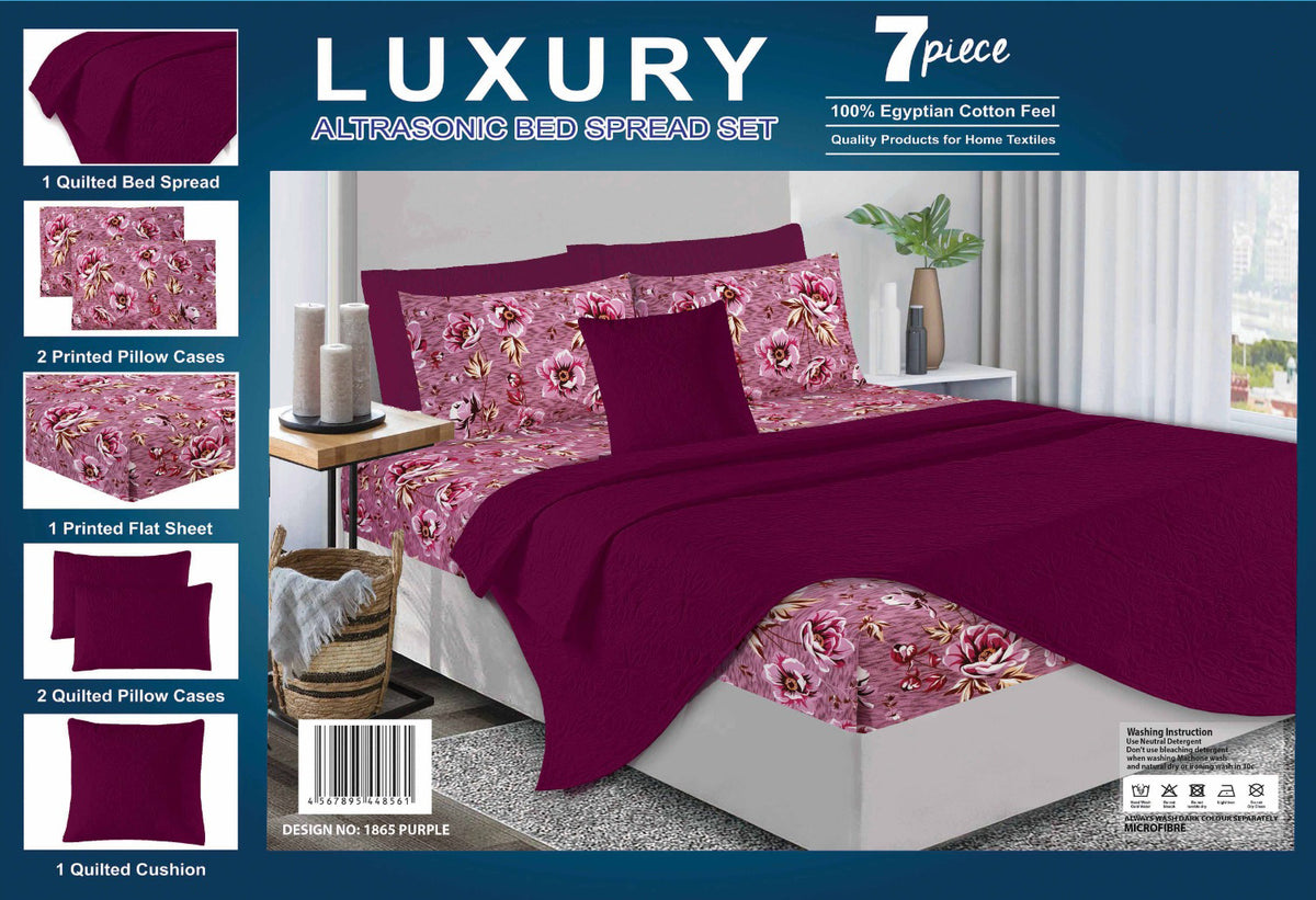 Luxury 7 Piece Bed spread Set Design-1165