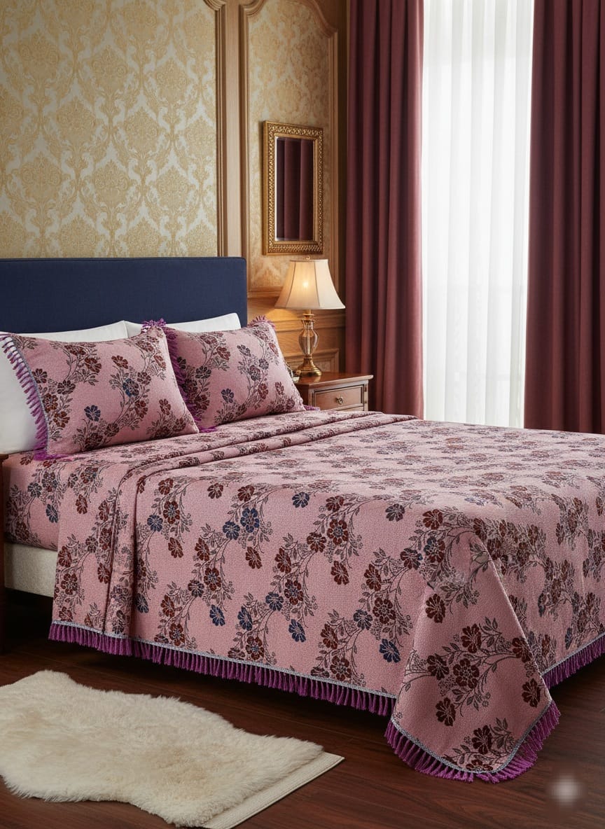 Multani Bedsheet Set King Size 3Pcs - Design-205