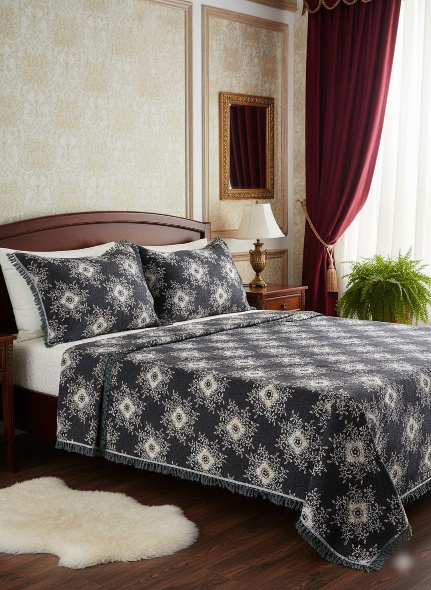 Multani Bedsheet Set King Size 3Pcs - Design-207
