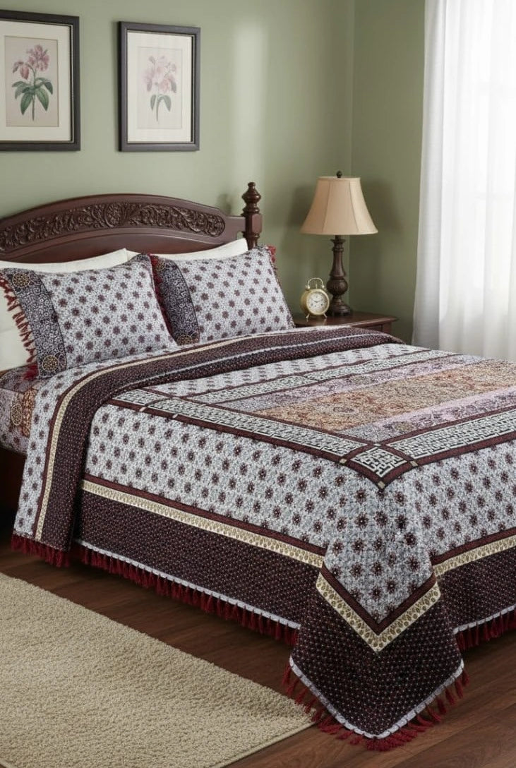 Multani Bedsheet Set King Size 3Pcs - Design-209