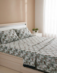 Multani Bedsheet Set King Size 3Pcs - Design-215
