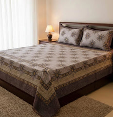 Multani Bedsheet Set King Size 3Pcs - Design-217