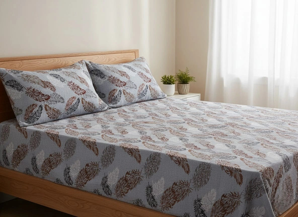 Multani Bedsheet Set King Size 3Pcs - Design-218