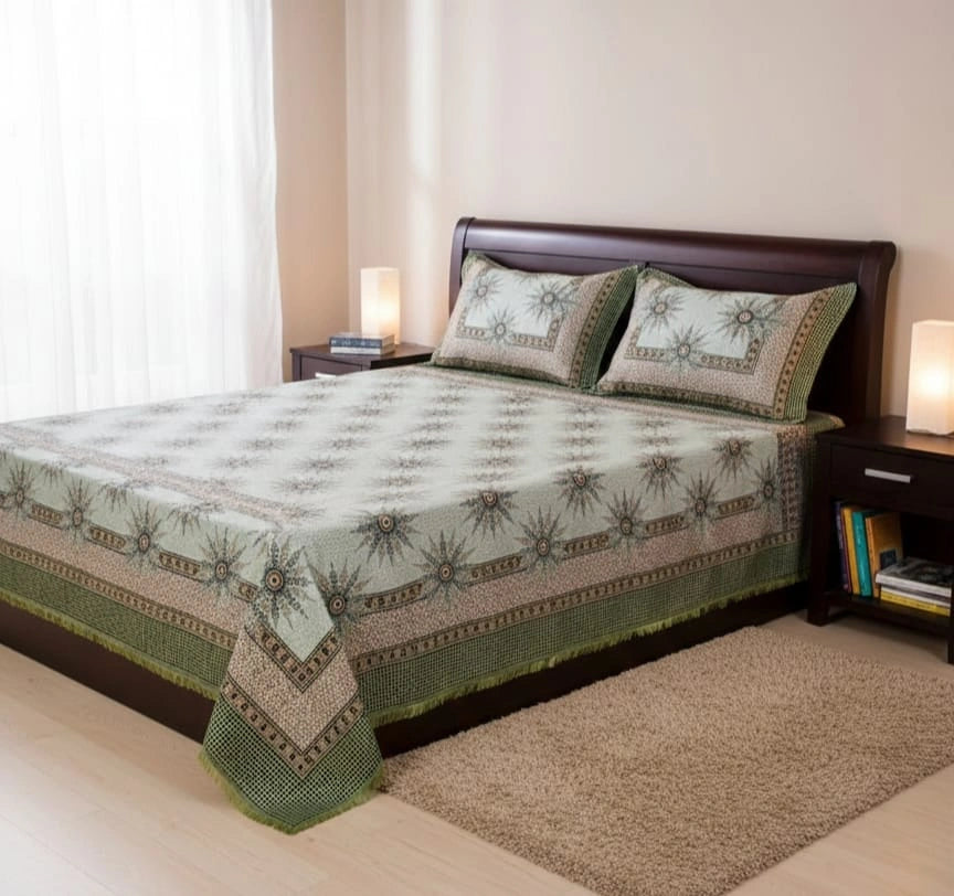 Multani Bedsheet Set King Size 3Pcs - Design-220