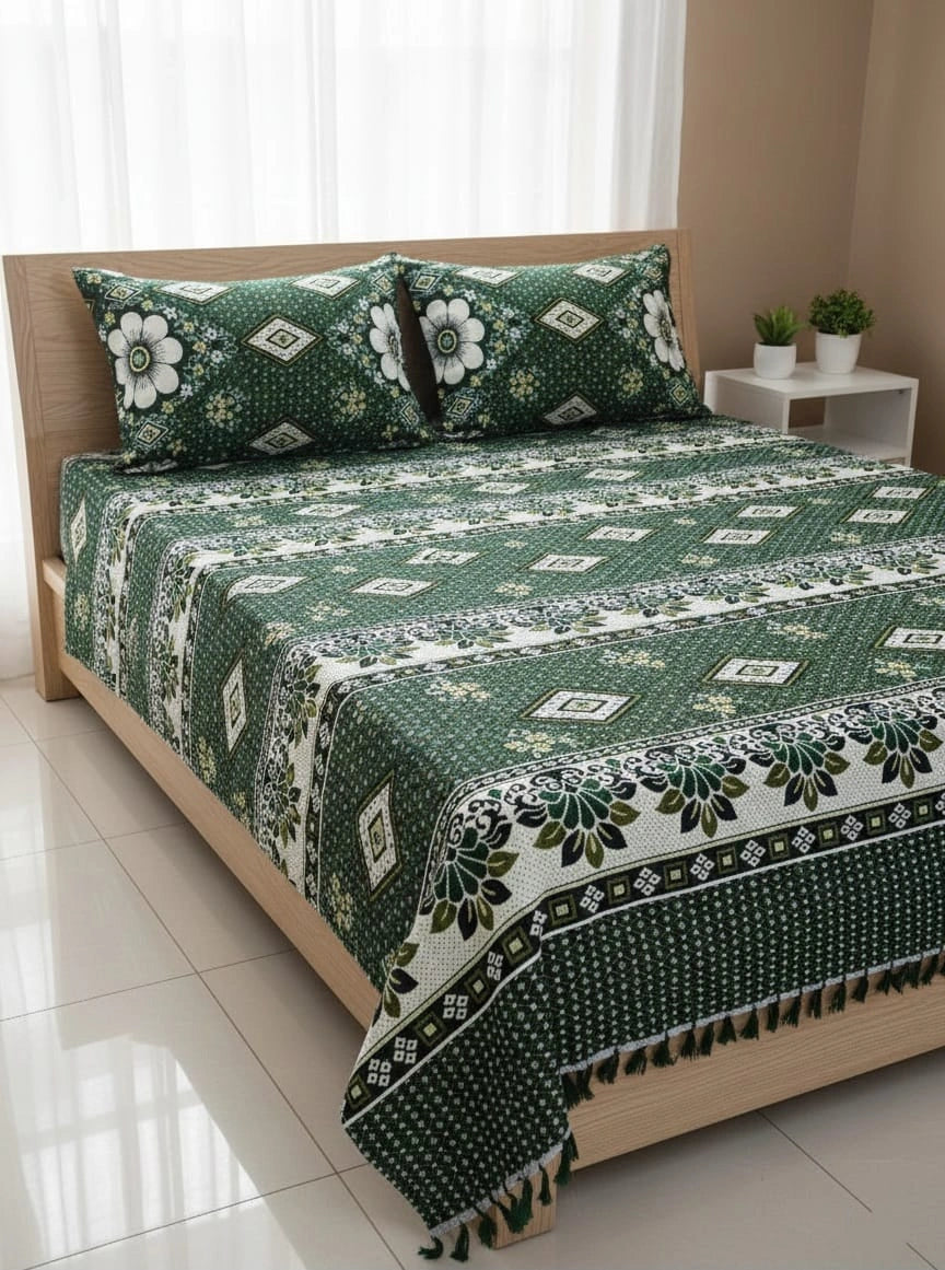 Multani Bedsheet Set King Size 3Pcs - Design-228