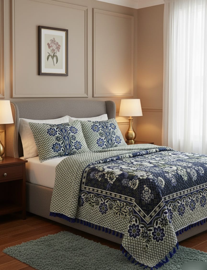 Multani Bedsheet Set King Size 3Pcs - Design-229