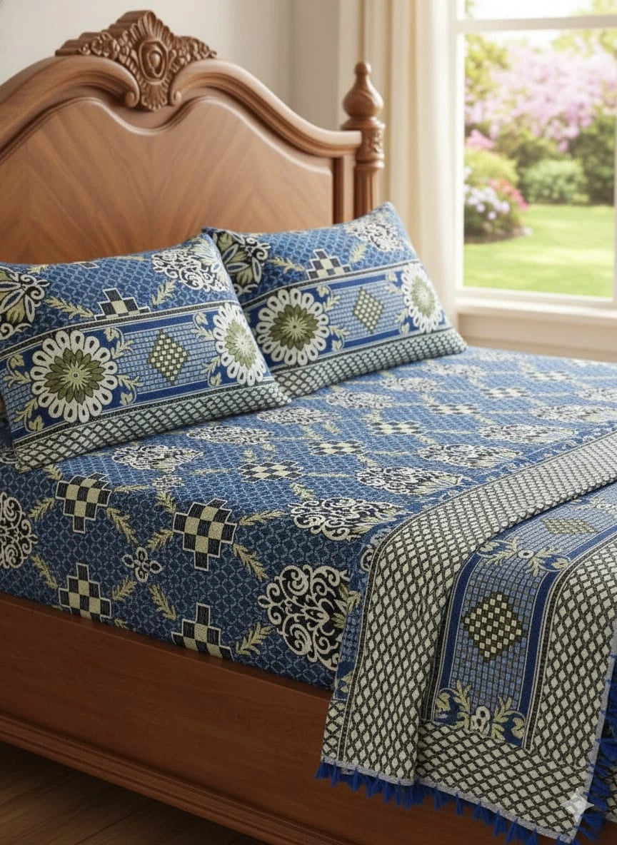 Multani Bedsheet Set King Size 3Pcs - Design-231