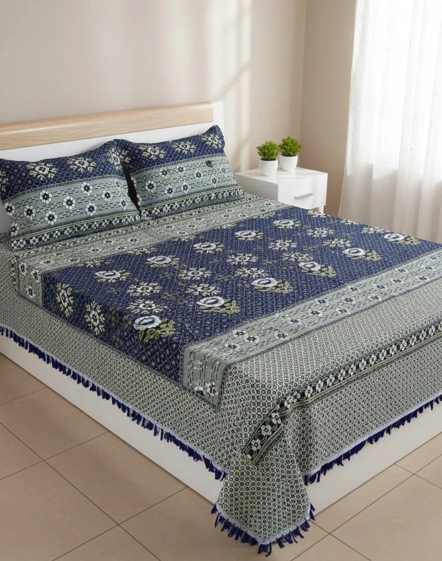 Multani Bedsheet Set King Size 3Pcs - Design-234