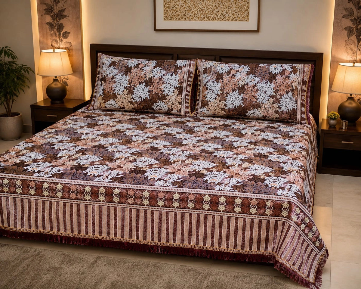 Multani Fancy Gultex Bed Sheet King Size-Design-2305