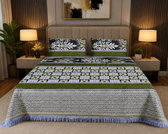 Multani Fancy Gultex Bed Sheet King Size- Design-233